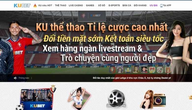 giao diện website kubet